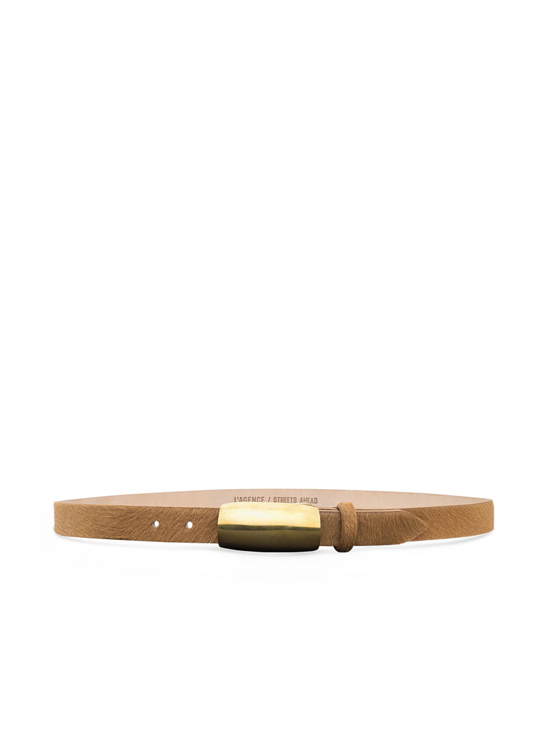 L’agence - Marlowe Belt - Tan Calf Hair