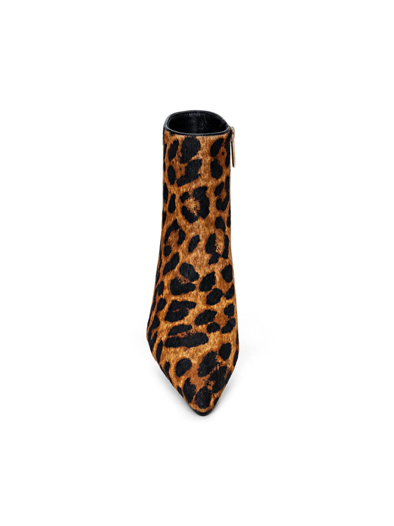 L’agence - Lilly Kitten-Heel Bootie - Leopard Hair Calf