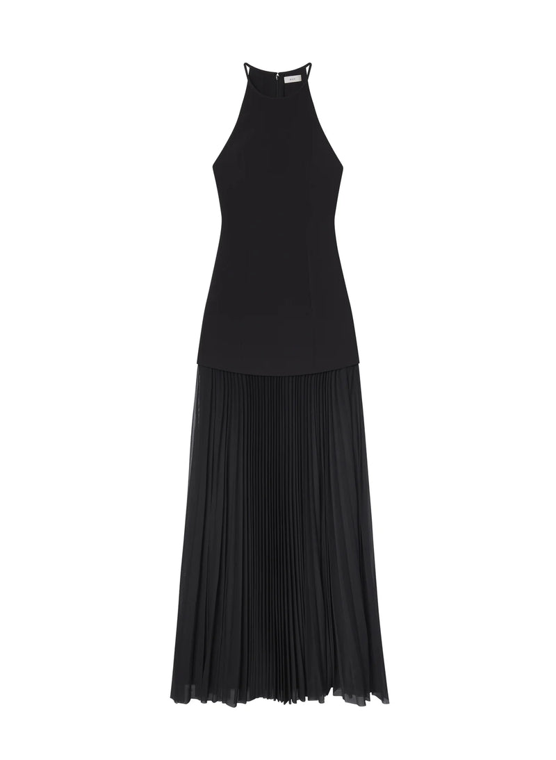 A.L.C - Lana Pleated Maxi Dress - Black