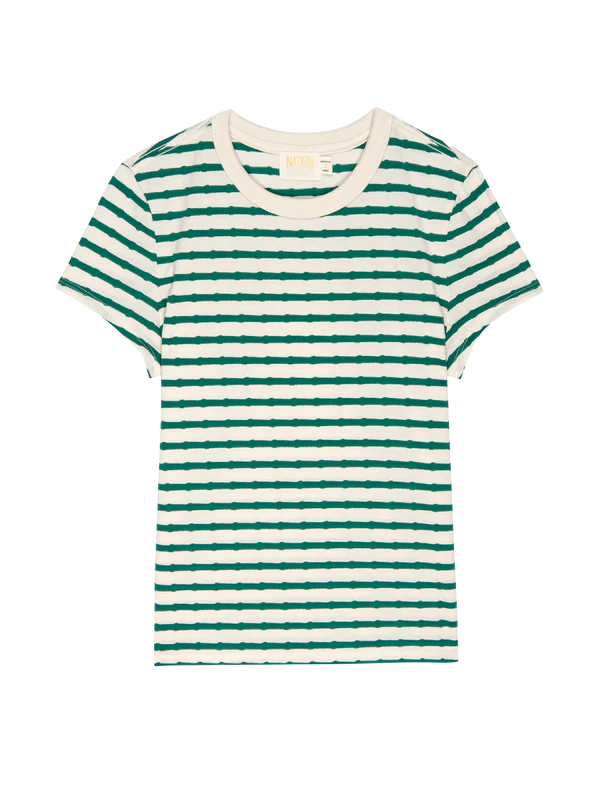 Nation LTD - Laurence Tee - Verdant Green Stripe