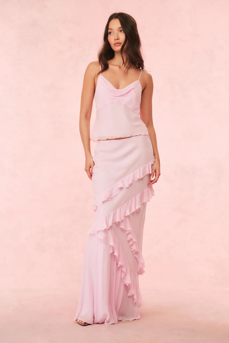 Loveshackfancy - Lavoir Chiffon Cami Top - Soft Lilac