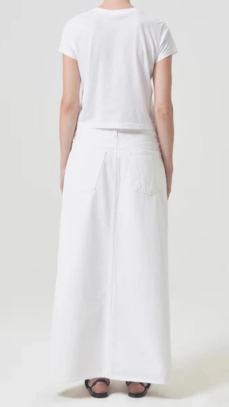 Agolde - Leif Maxi Denim Skirt - Milkshake