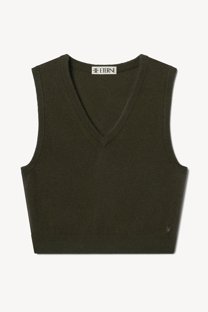 Eterne - Lenny Cashmere Vest - Moss