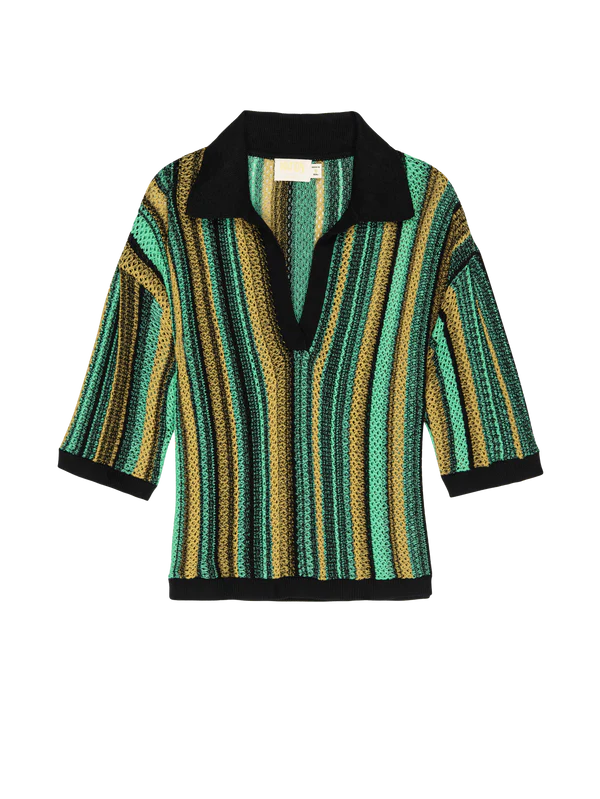 Nation LTD - Leonora Crochet Stripe - Jungle Stripe