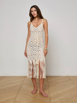 L'agence - Haleigh Crochet Cover-Up Dress - Natural