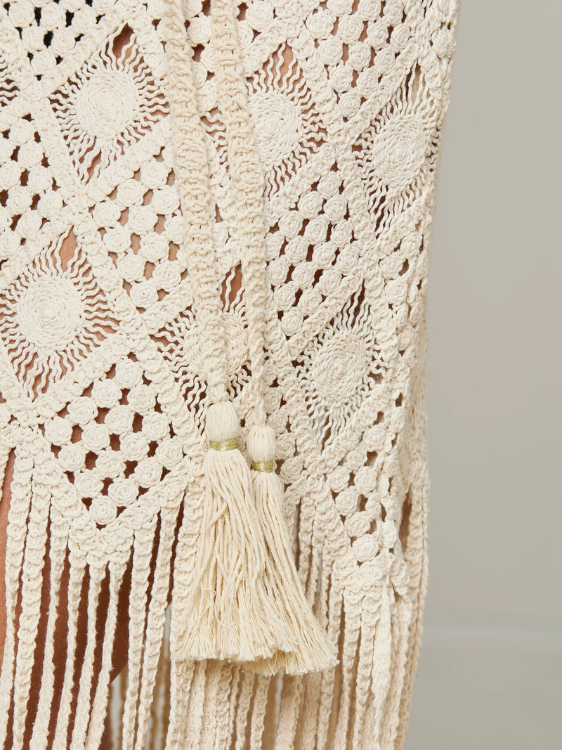 L'agence - Haleigh Crochet Cover-Up Dress - Natural