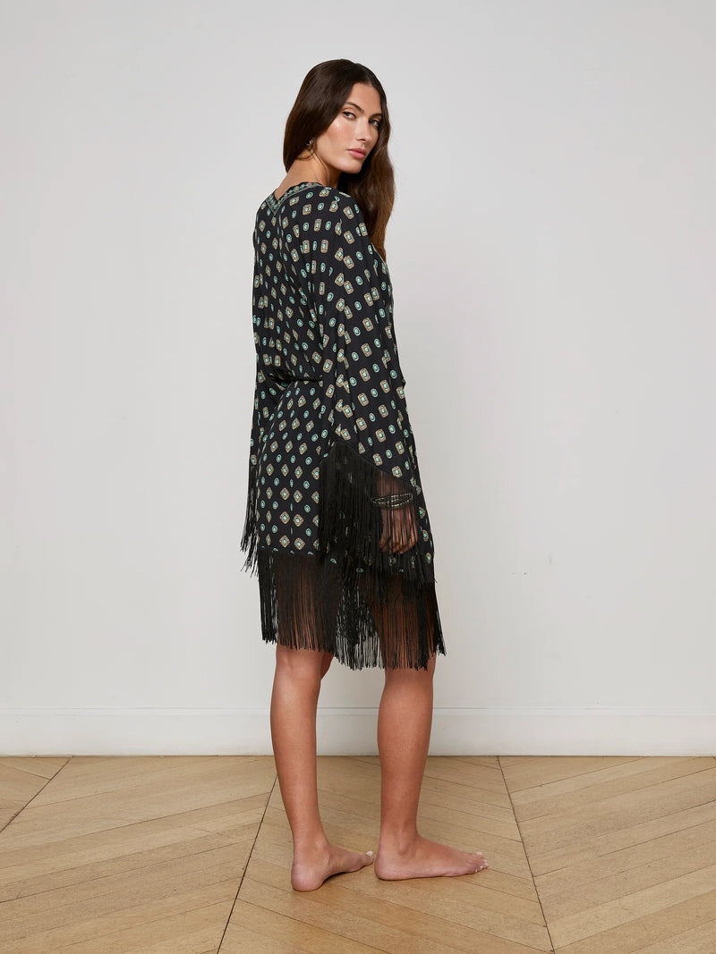 L'agence - Caterina Cover-Up Kimono - Black
