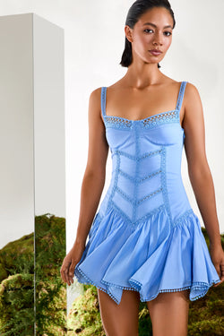Charo Ruiz - Lira Short Dress - Blue