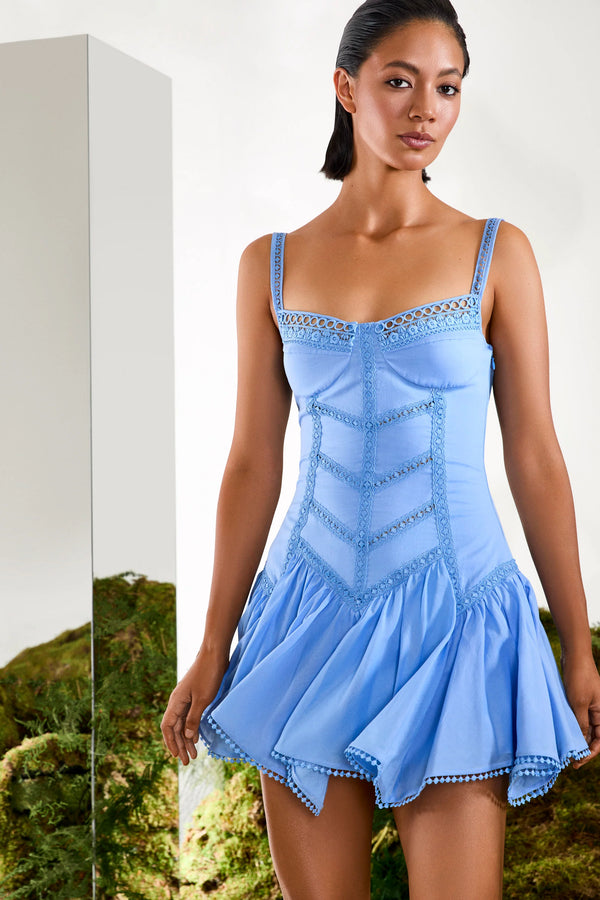 Charo Ruiz - Lira Short Dress - Blue