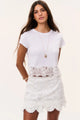 Loveshackfancy - Liriel Eyelet Embroidered Mini Skirt - Optic White