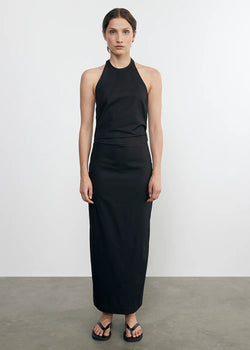 Enza Costa - Poplin Halter Dress - Black