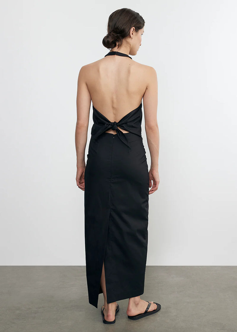 Enza Costa - Poplin Halter Dress - Black