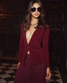L’agence - Chamberlain Knit Blazer - Dark Port/Gold