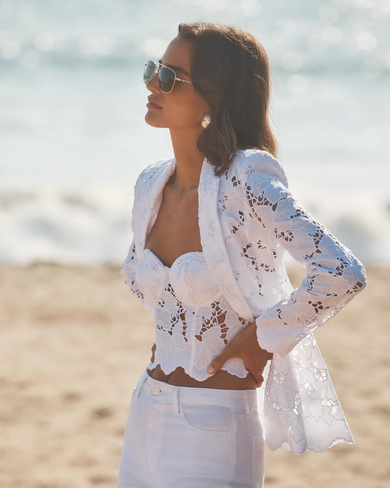 L’agence - Clementine Lace Blazer - White