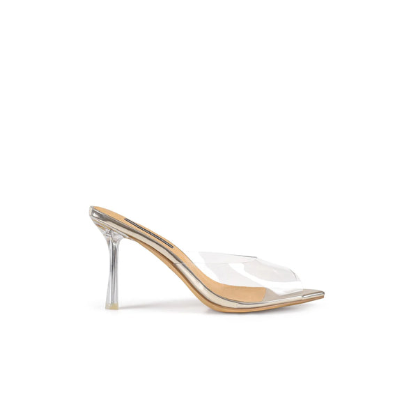 Lana Wilkinson - Beth Sandal - Lucite & Gold Metallic