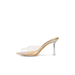 Lana Wilkinson - Beth Sandal - Lucite & Gold Metallic