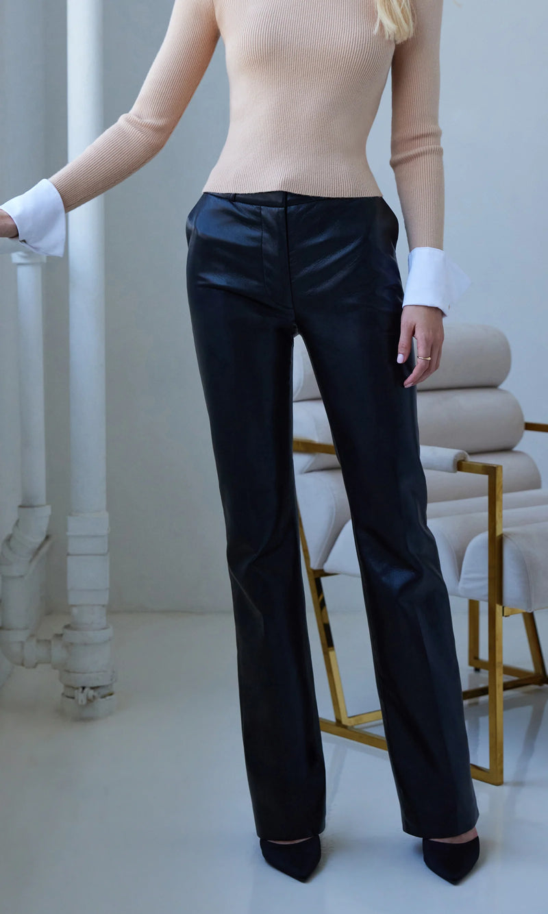 Generation Love - Lynette Vegan Leather Pants - Black