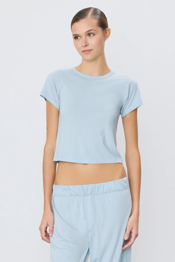 Eterne - Short Sleeve Baby Tee - Dusty Blue