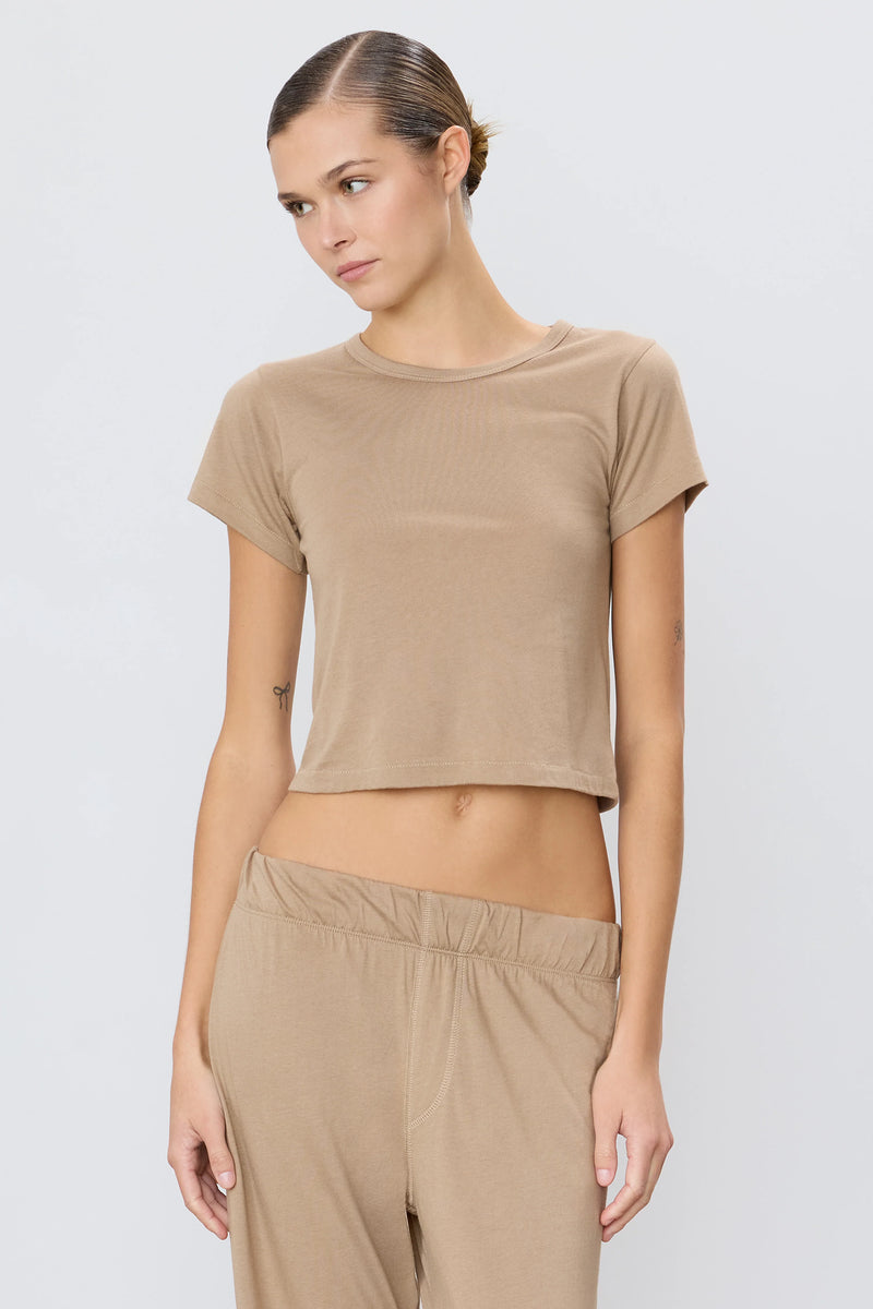Eterne - Short Sleeve Baby Tee - Taupe