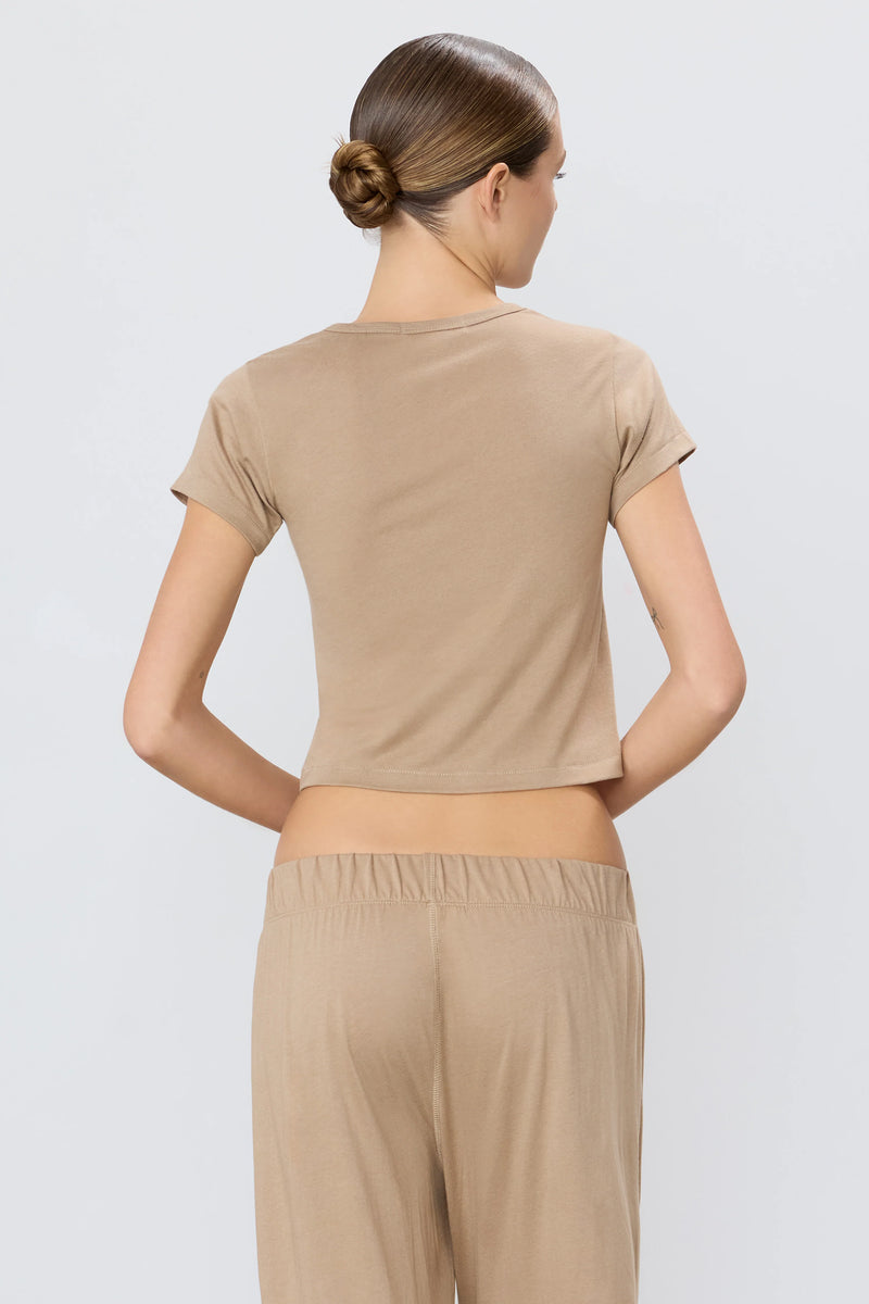 Eterne - Short Sleeve Baby Tee - Taupe