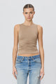 Eterne - Sleeveless Crewneck Top - Taupe