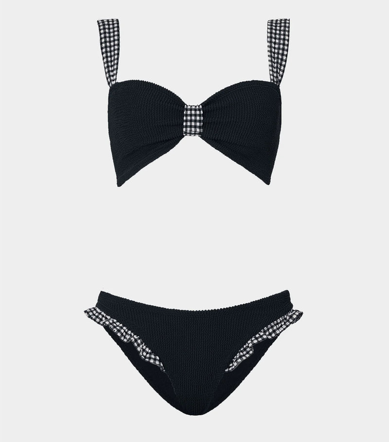 Hunza G - Loretta Bikini - Black Gingham