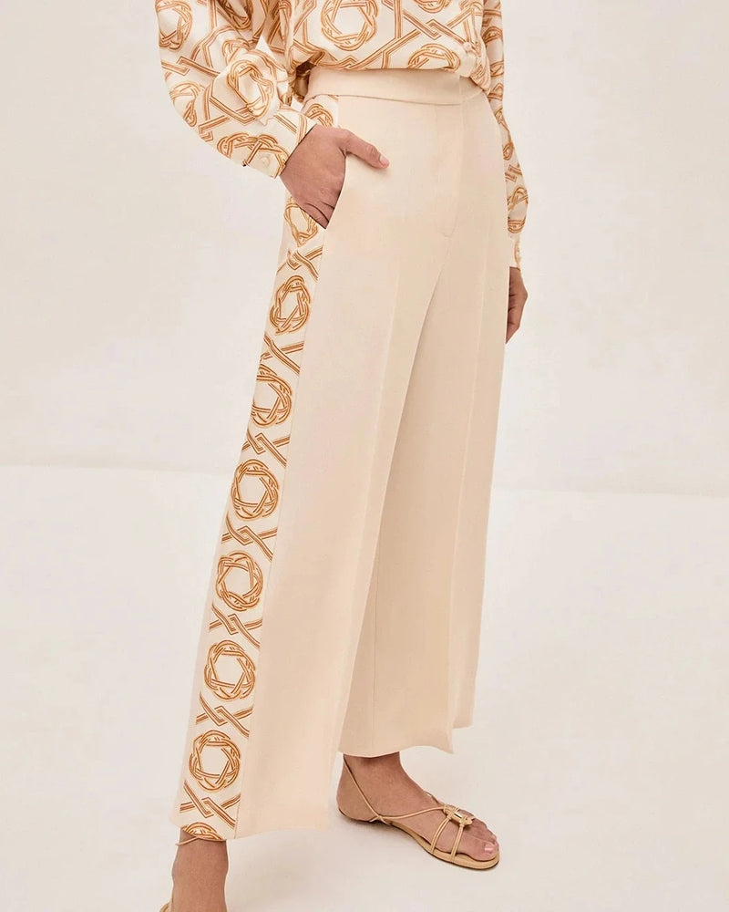 Alexis - Luzon Pants - Ivory/Orange