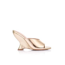 Lana Wilkinson - Martha Wedge Metallic Leather -  Gold