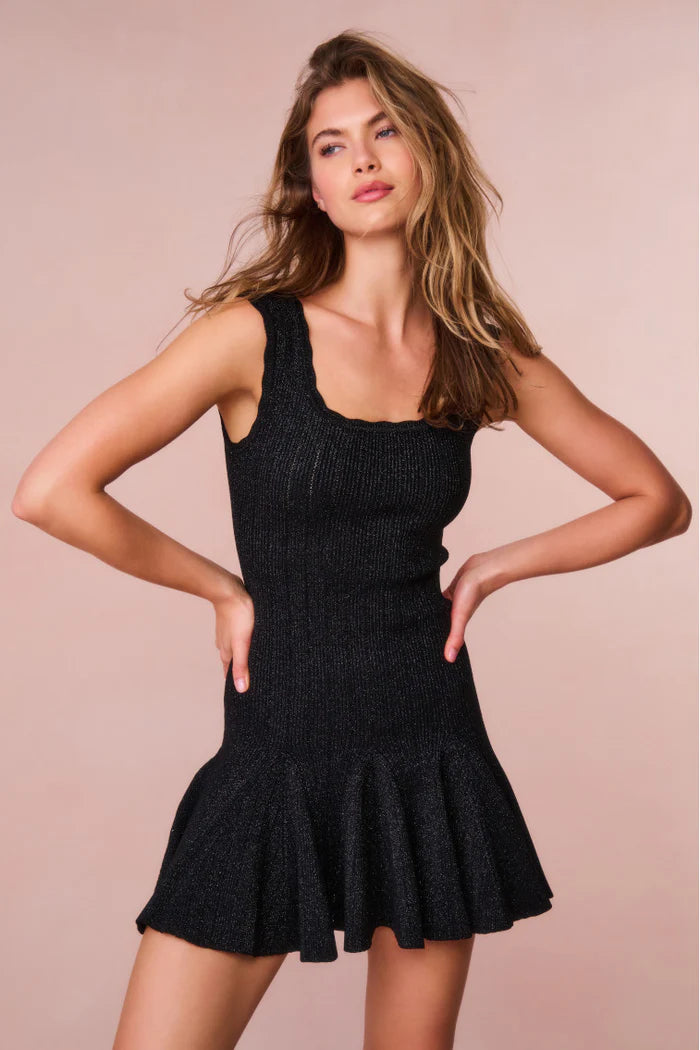 Loveshackfancy - Maryanne Knit Mini Dress - Black