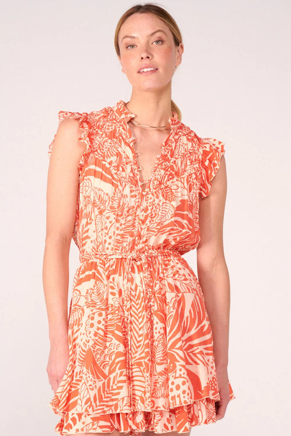 Poupette St Barth - Mini Dress Callie - Orange Toucan