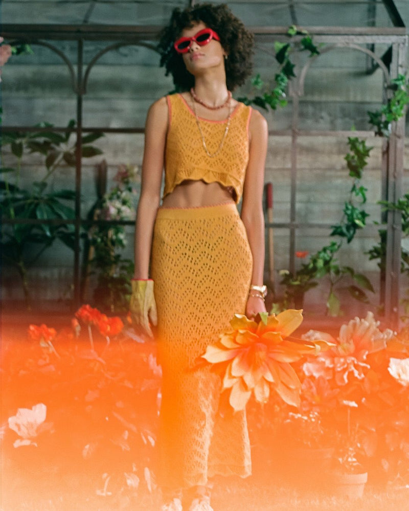 Mother - The Longline Skirt - Tangerine Dreams