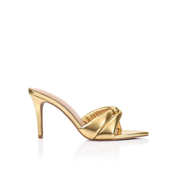 Lana Wilkinson - Mae Leather Mule - Gold Metallic