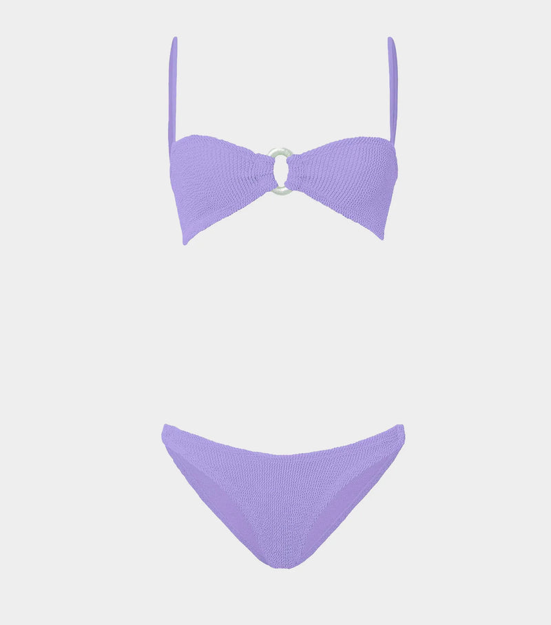 Hunza G - Misty Bikini With Pearly Hoop - Lilac
