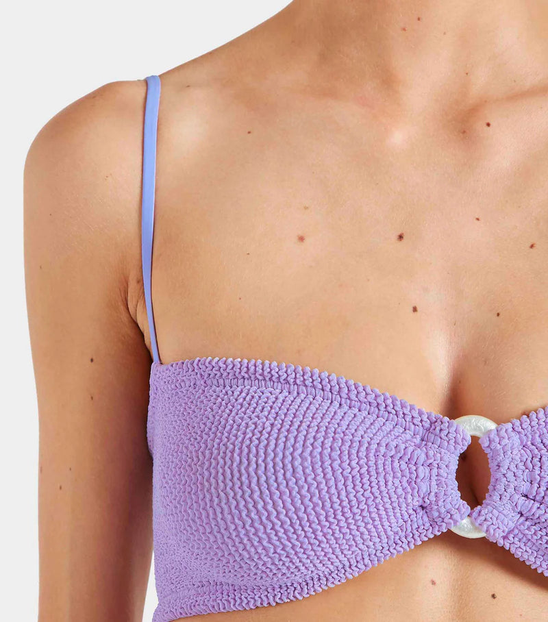 Hunza G - Misty Bikini With Pearly Hoop - Lilac