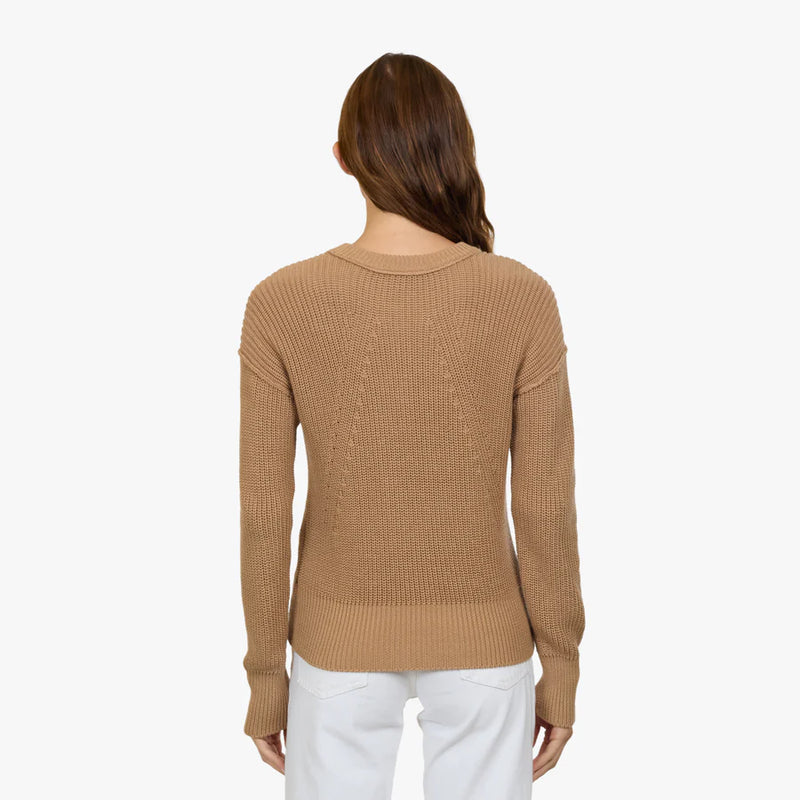 Autumn Cashmere - Exposed Seam Shaker Crew - Camel