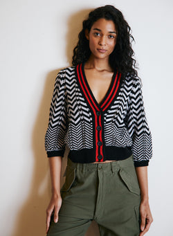 Autumn Cashmere - Chevron Stitch Cardigan - Multiple Colors