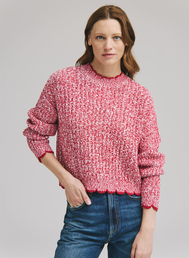Autumn Cashmere - Tipped Ladder Stitch Crew - Multiple Colors