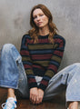 Autumn Cashmere - Texture Stitch Striped Crew - Multiple Colors