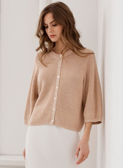 Elbow Sleeve Shaker Cardigan