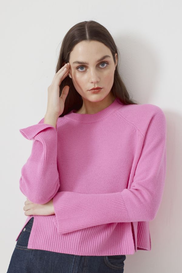 Raglan Crew W/ Side Slits