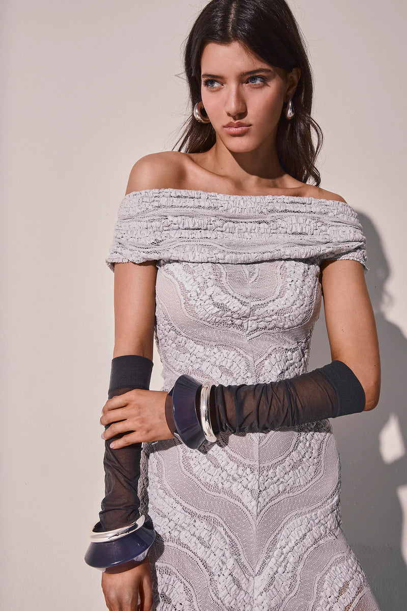 oasis silver dress Women's Sequin Detail Flute Sleeve Mini Dress, Silver