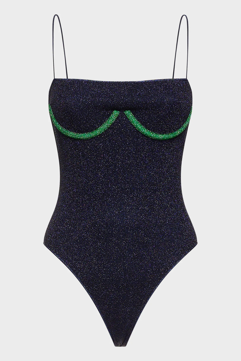 Oséree - Lumière Underwired Maillot -  Emerald Green/Night Blue