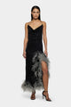 Oséree - Lumière Bicolor Plumage Night Out Dress - Black