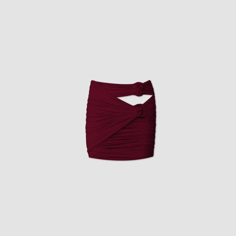 Maygel Coronel - Corda Skirt - Carmesi