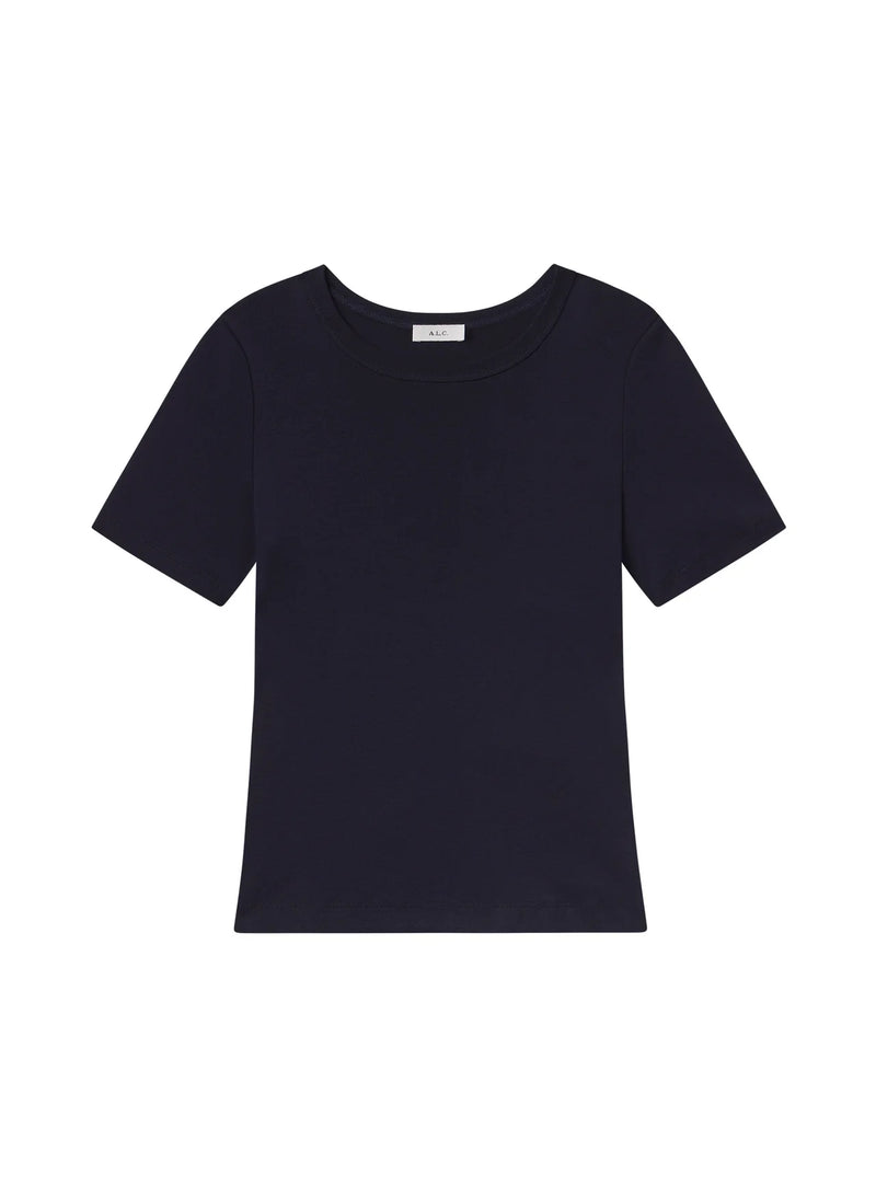 A.L.C - Paloma Cotton Rib Baby Tee - Maritime Navy