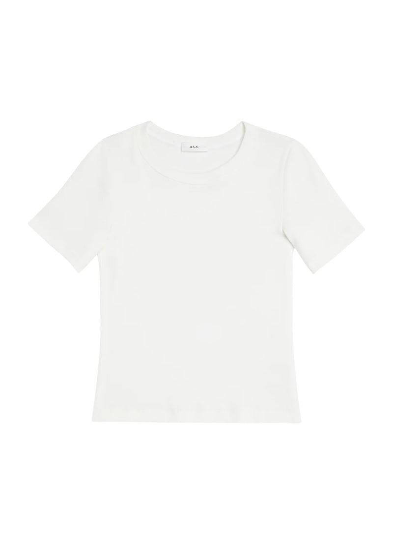 A.L.C - Paloma Cotton Rib Baby Tee - White