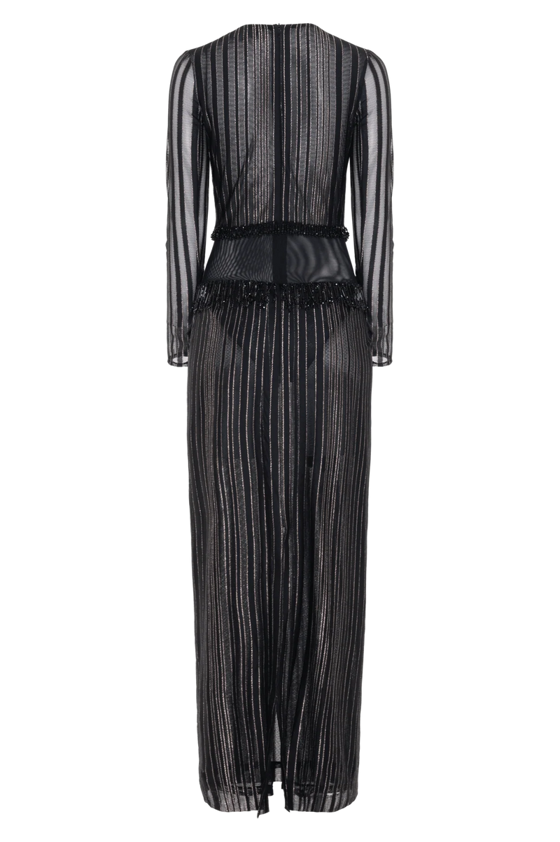 Patbo - Prism Lurex Gown - Black