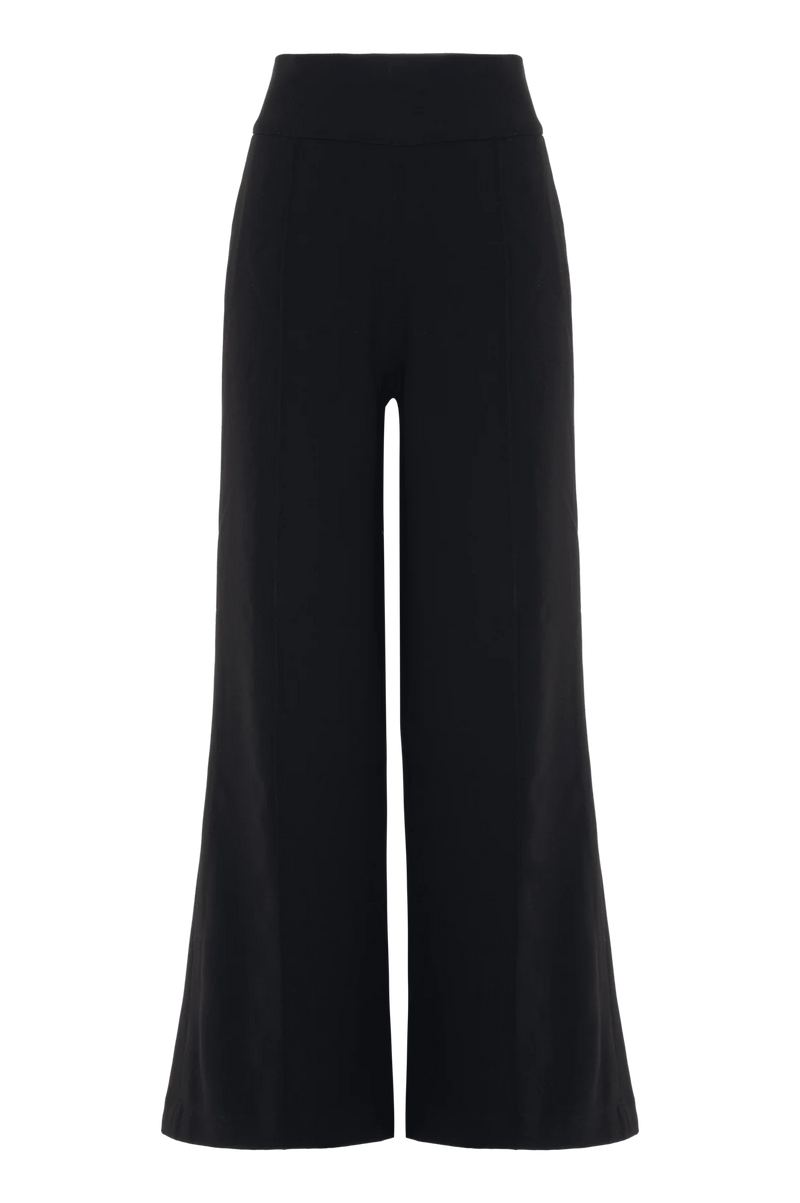 Patbo - Wide Leg Crepe Pant - Black