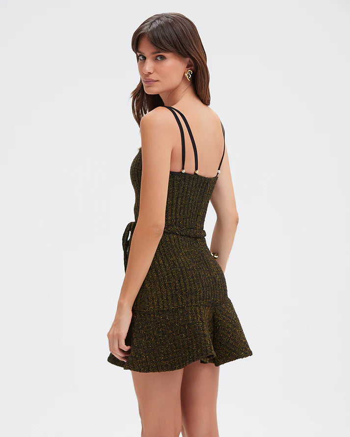 Patbo - Metallic Knit Mini Dress - Black