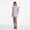 Self-portrait - Taffeta Mini Dress - Lilac